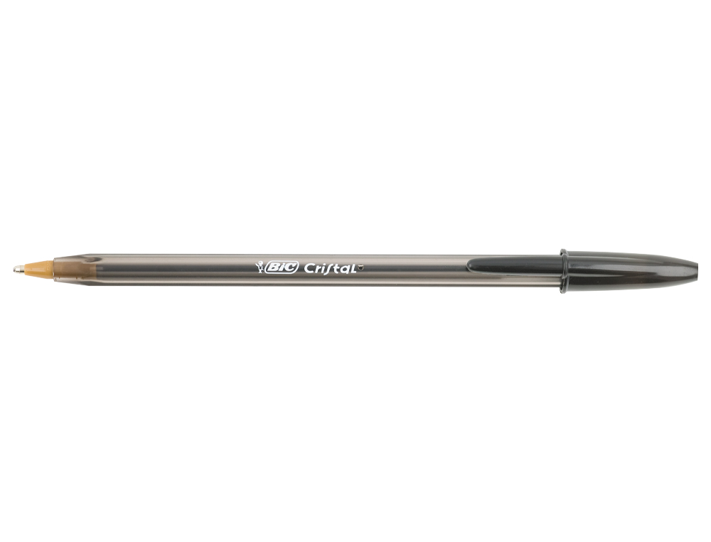 STYLO-BILLE BIC CRISTAL CRITURE MOYENNE 0.5MM ENCRE CLASSIQUE BILLE INDFORMABLE CAPUCHON COULEUR ENCRE NOIR