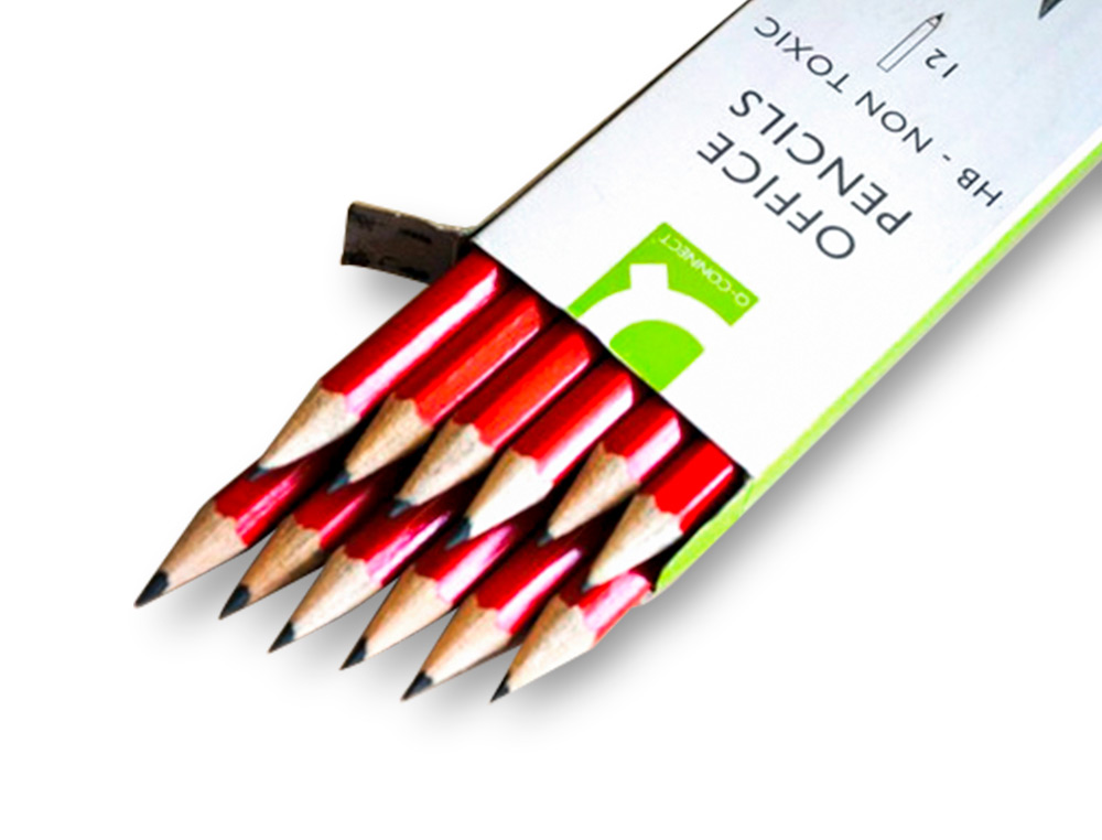 CRAYON GRAPHITE Q-CONNECT HB CORPS HEXAGONAL USAGE COURANT