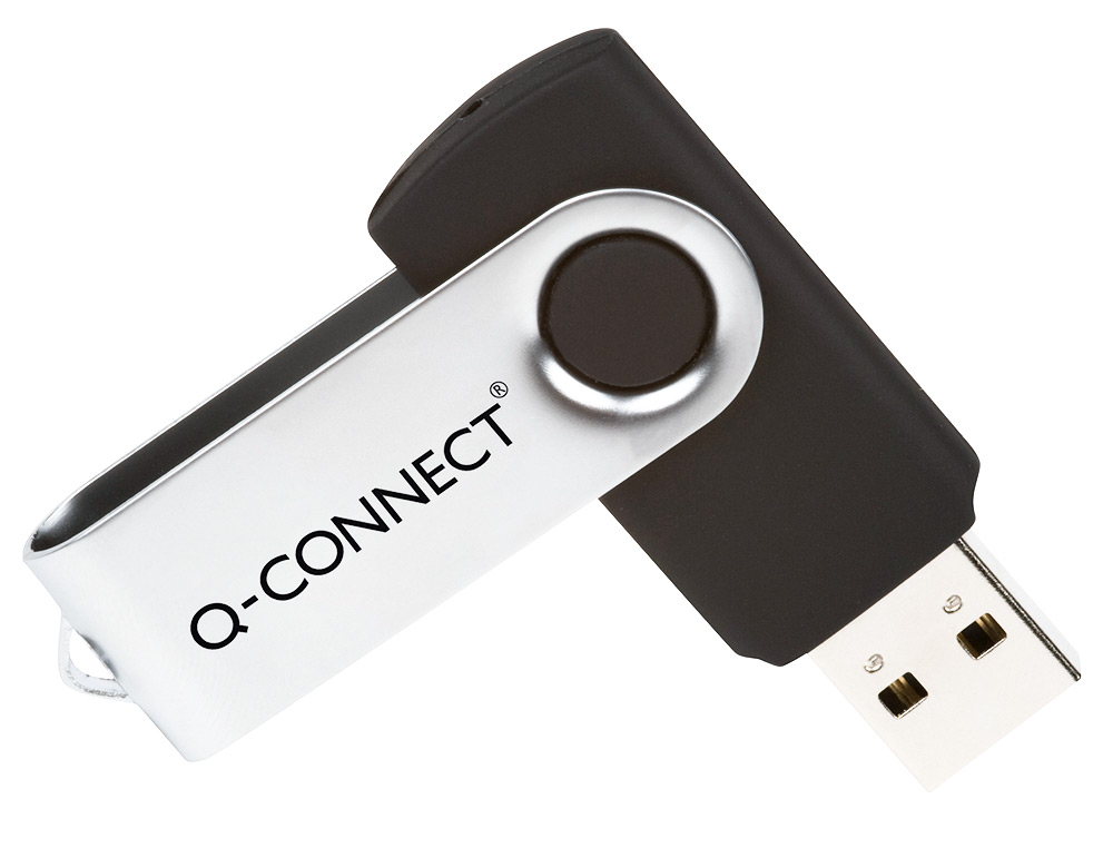 CLÉ USB Q-CONNECT 2.0 8GB VITESSE LECTURE 15MB/S ÉCRITURE 5MB/S CAPUCHON ROTATIF