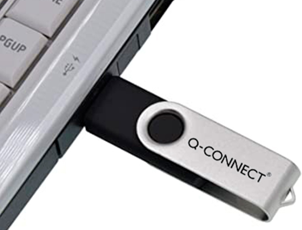 CLÉ USB Q-CONNECT 2.0 8GB VITESSE LECTURE 15MB/S ÉCRITURE 5MB/S CAPUCHON ROTATIF