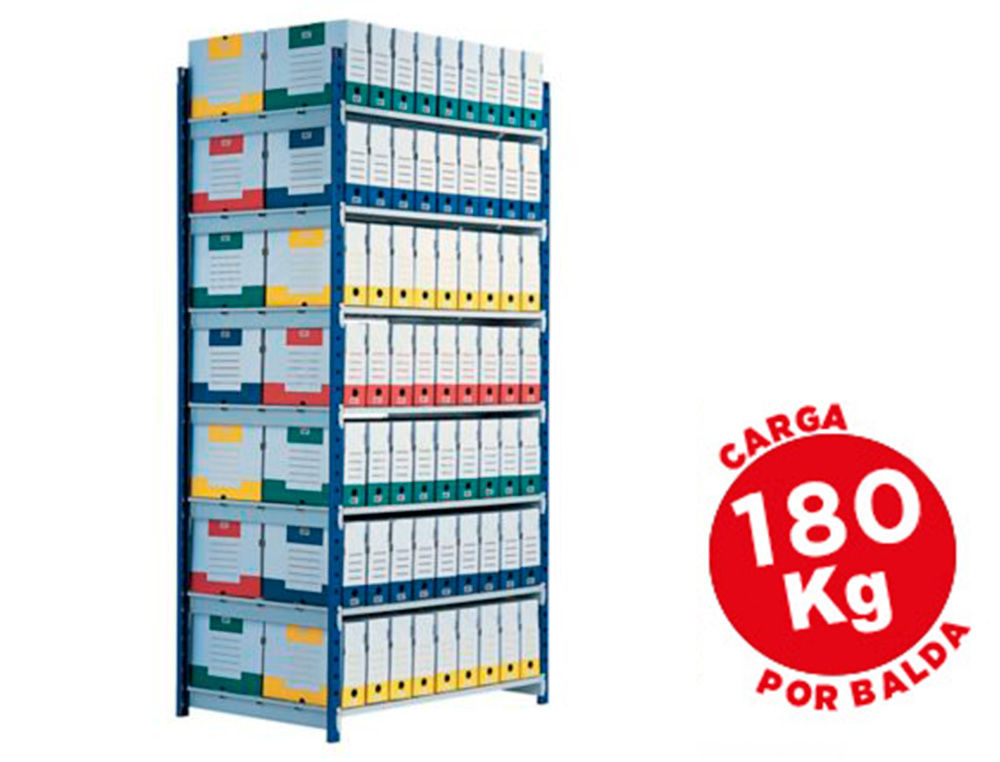 TAGRE PAPERFLOW RANG'CO LMENTS DPART ACIER RSISTANT CHARGE 180KG/TABLETTE 5 TABLETTES 200X100X35CM