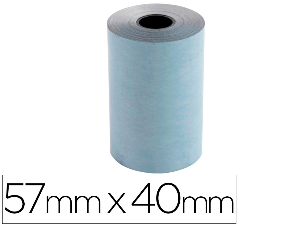 BOBINE THERMIQUE EXACOMPTA EXABLUE TPE 57X40MM 55G       LONGUEUR 18M IMPRESSION VERSO TRES LONGUE CONSERVATION