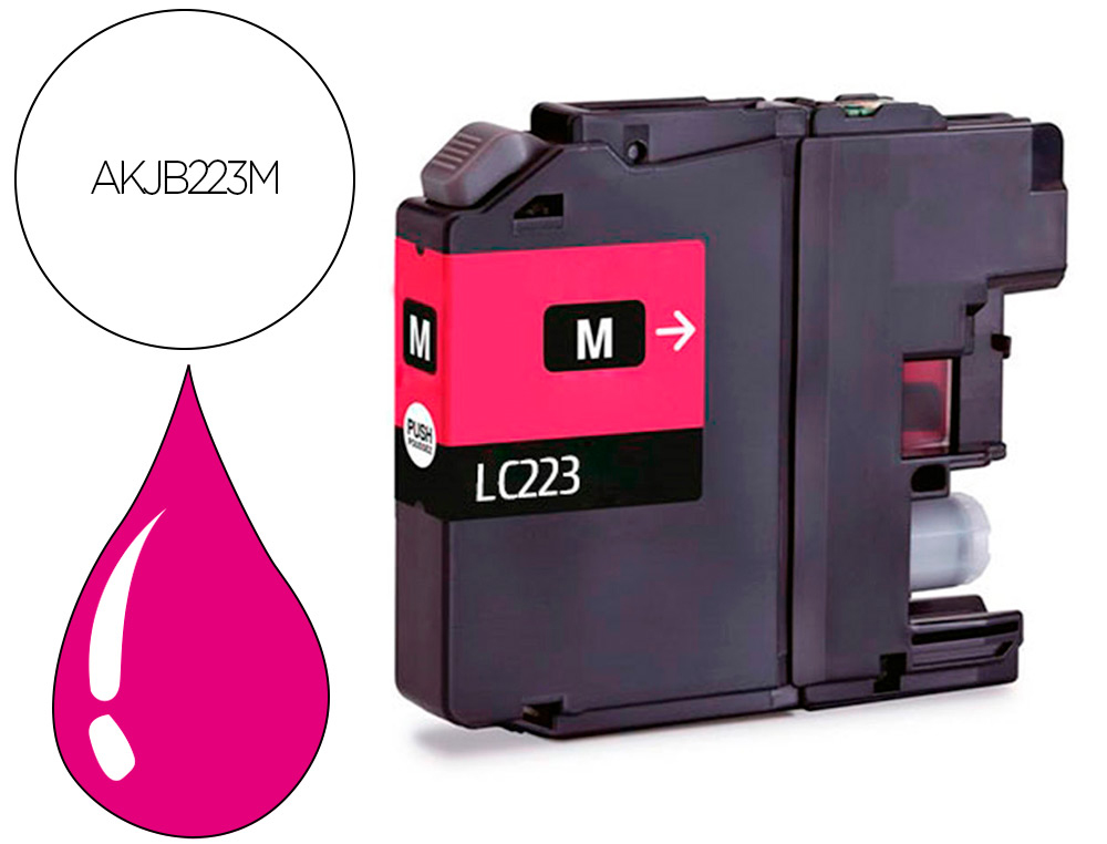 CARTOUCHE HYPERBURO JET ENCRE COMPATIBLE BROTHER LC223 M