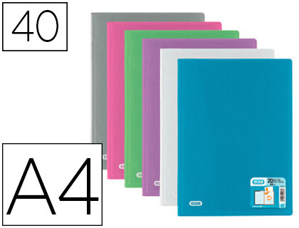 Protège-documents personnalisable 80 pochettes 160 vues pour format A4  21x29,7 cm