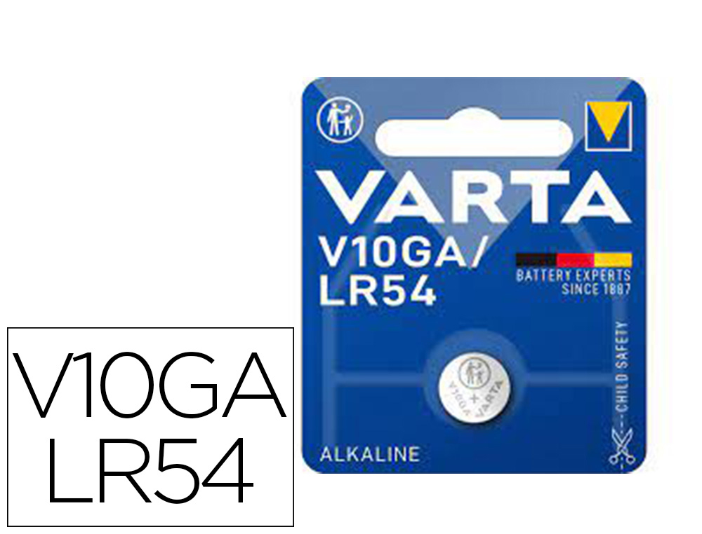 PILE VARTA ALCALINE V10GA LR54 1,5V BLISTER 2 UNITES